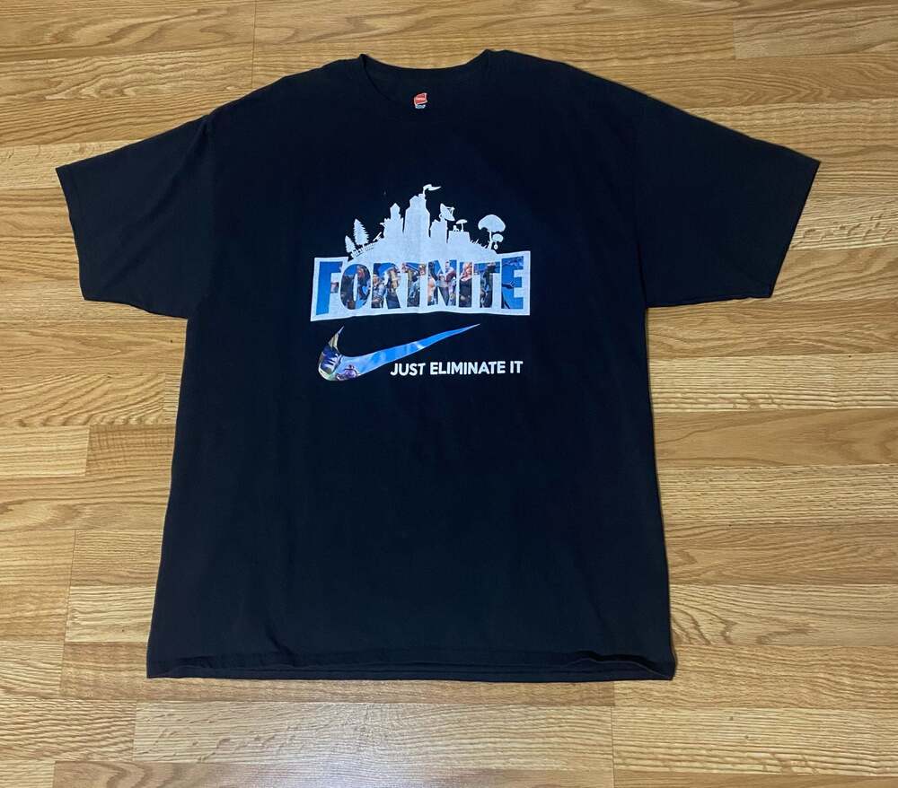 Hanes - Fortnite “Just Eliminate It” Black T-Shirt •XL